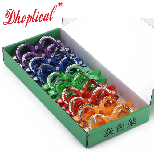 Imagen 2 del producto Juego de marcos de prueba, marco de prueba colorido, material de PC de 52mm ~ 70mm para tienda de gafas y hospital óptico de dhoptical