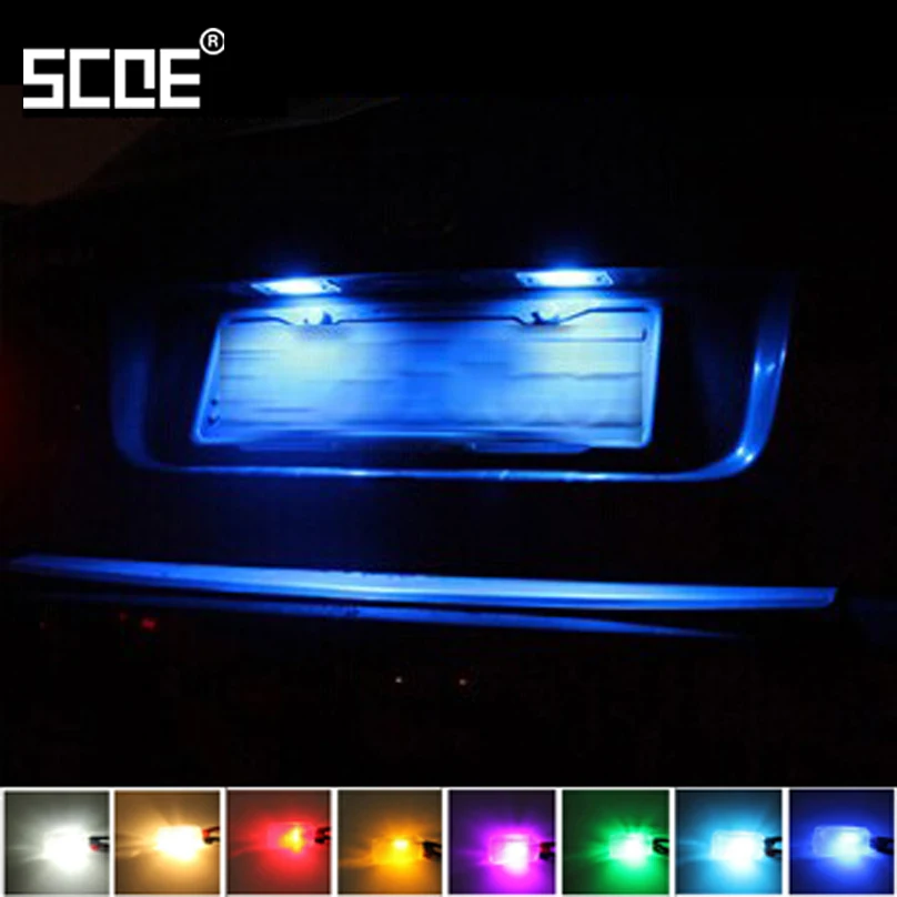 

For Volkswagen Amarok Beetle Beetle (5C1) Caddy Crafter SCOE 2015 New 2X6SMD 5050LED License Plate Light Bulb Source Car Styling