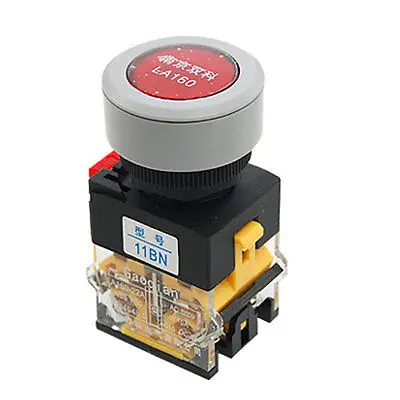 

Red Button 1NO 1NC On Off Momentary Push Switch Ith 10A