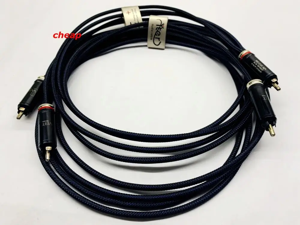 Free shipping  Hi-End YTER Well Tempered Orgentun Alloy RCA Audio cable