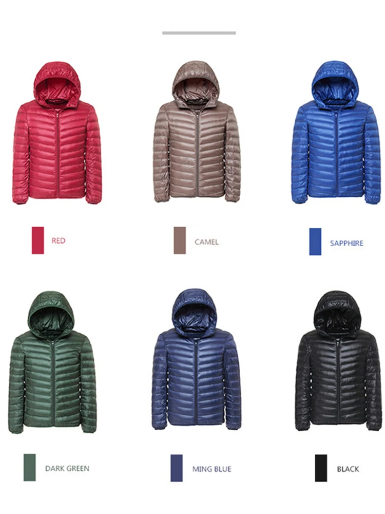 Chaqueta con capucha para hombre, abrigo fino de plumas, cálido, a la moda, para ocio, Talla: S-3XL, gran oferta, Otoño e Invierno