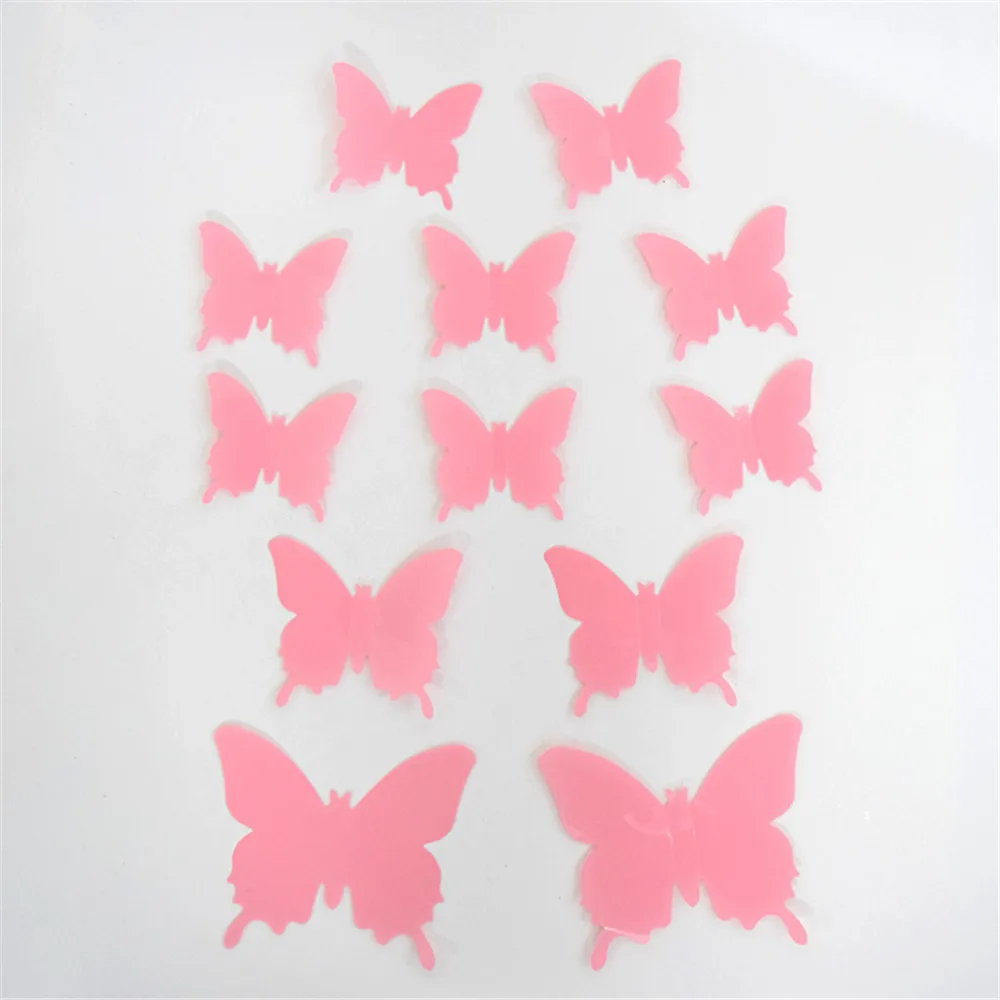 Colorful PVC Butterfly Snow Flower Wall Stickers Self-adhesive Mural Eco-friendly Poster Eco-friendly Wallpaper For Living Room