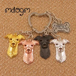 Cute Greyhound Dog Animal Purse Handbag Metal Pendant Keychain For Bag Car Women Men Girls Key Ring Love Jewelry K134