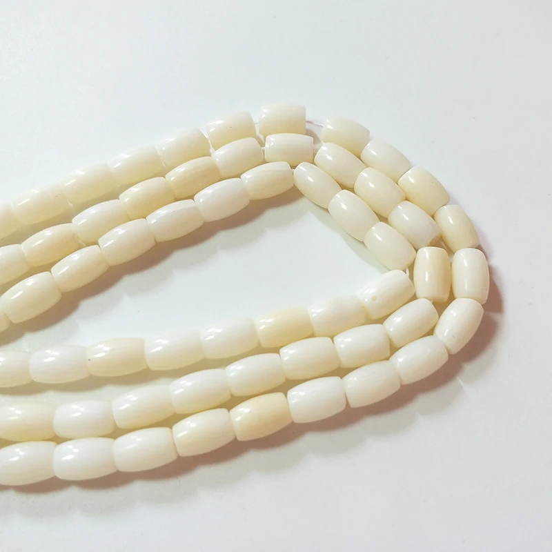 2021 New 5*8MM 20pieces/bag Natural White Coral Oval Shape Beads for DIY Necklace Bracelet Jewelry Making Accessories