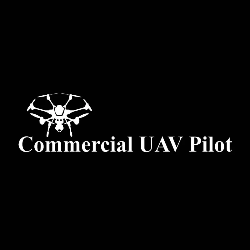 YJZT 15.2CM*4.2CM Commercial UAV Pilot Drone Vinyl Decal Car Sticker Black/Silver C3-0147