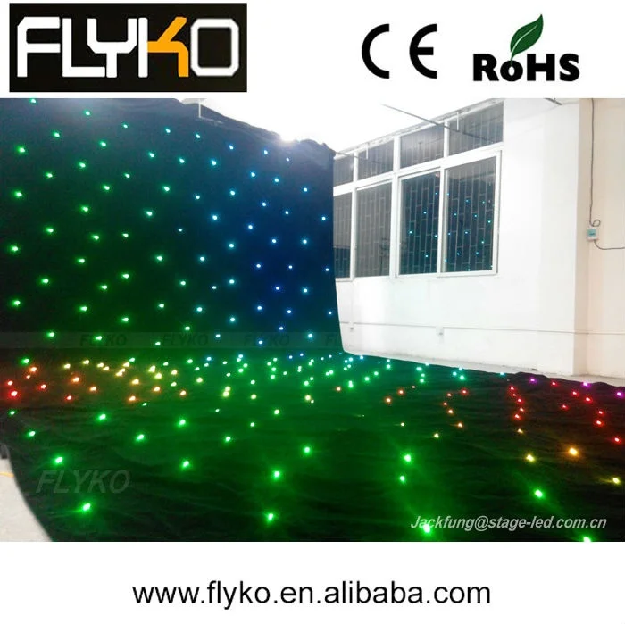 6x3m dj wedding backdrop high quality velvet diy program led star curtain