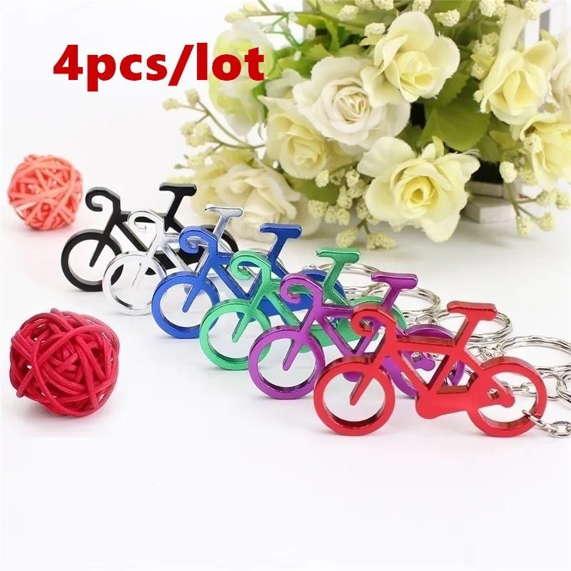 

4pcs/lot Outdoor EDC Multi Bike Keychain Key Ring Bottle Wine Beer Opener Tool Muilti Colors Beer Opener Kitchen Accessories