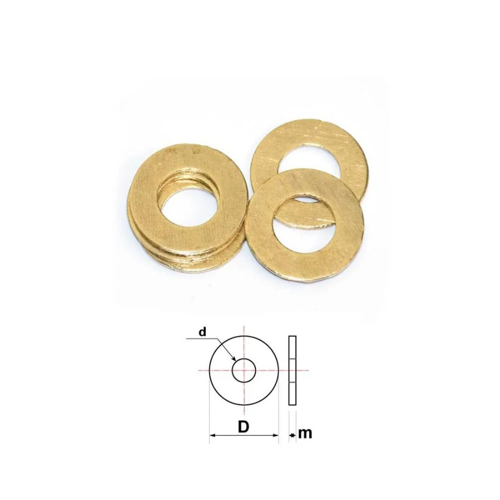 1pc Copper flat washer shim gasket oil seal fitting multiple sizes M16 M18 M20 M22 M24 flat washers