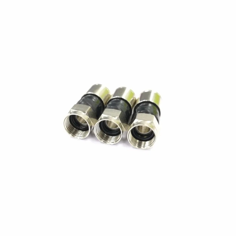 1PC Wholesale  WaterProof 75-5 Extrusion F Plug Imperial inch Connector Cable TV digital STB Joint Adapter F Head 2P/4P