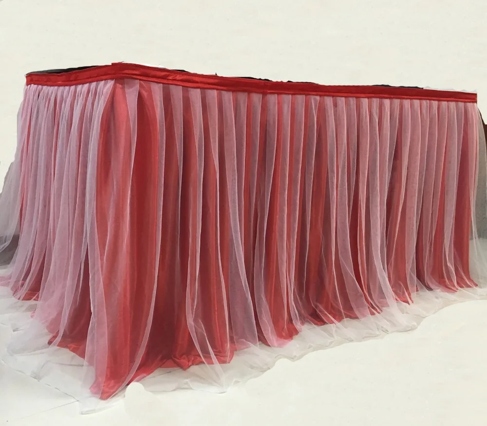 

Tulle Tutu Table Skirt for Party Wedding Home Banquet Decoration Table Skirting For Table Cloth Table Cover