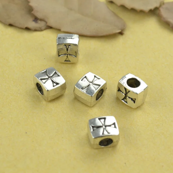 15 pcs Zinc Alloy Bead DIY European big hole crosses metal Beads Fits Charm Bracelets Necklaces Pendants making 18179