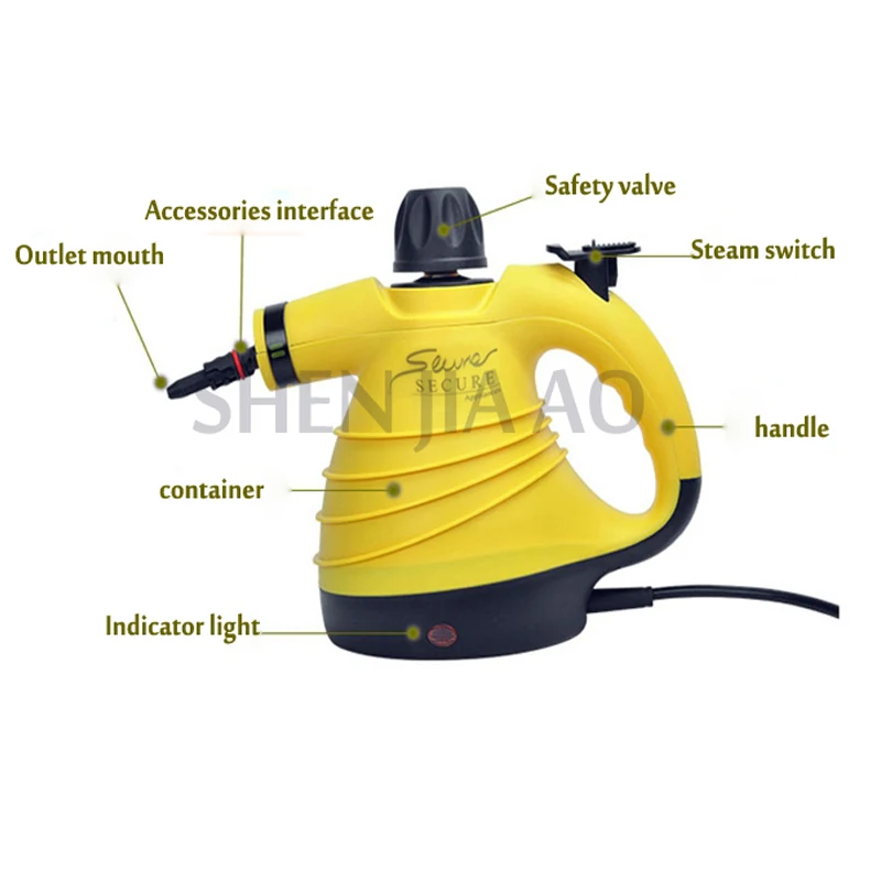 Высокотемпературная ручная пароочистка/очиститель под давлением, кухонная вытяжка, кондиционер, бытовой, 220-240 В