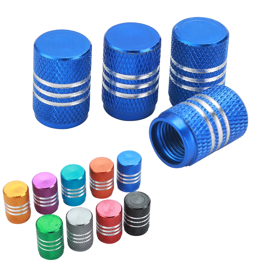 4PC Car Truck Bike Tire Tyre Wheel Valve Stems Cap Tire Wheel Rims Stem Air Valve Caps Tyre Cover Aluminum 1.6*1cm