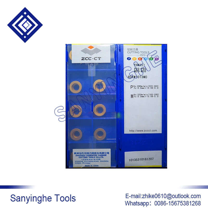 10pcs/lots YBM351 RDKW10T3MO cnc carbide turning inserts