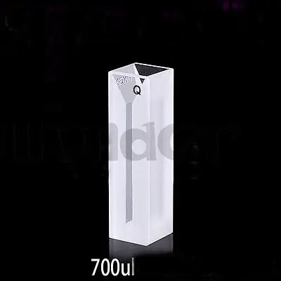 

700ul 2mm Inside Width Micro JGS1 Quartz Cuvette Cell With Frosted Walls And Lid