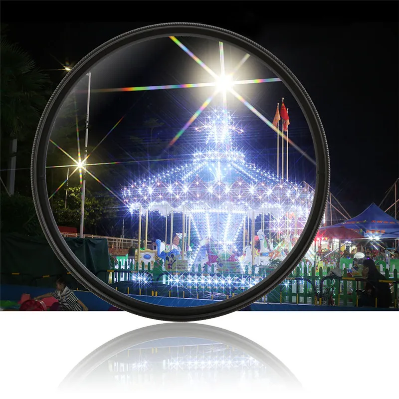 Camera Lens Star Filter 4/6/8 Line Starlight Night Photography for Canon Nikon Sony Pentax Panasonic Olympus Fujifilm