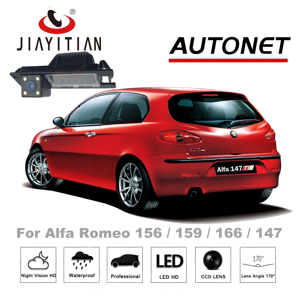 JiaYiTian Car camera for alfa romeo156 / 159 / 166 /147 Rear View Camera CCD Night Vision license plate camera Reverse Camera