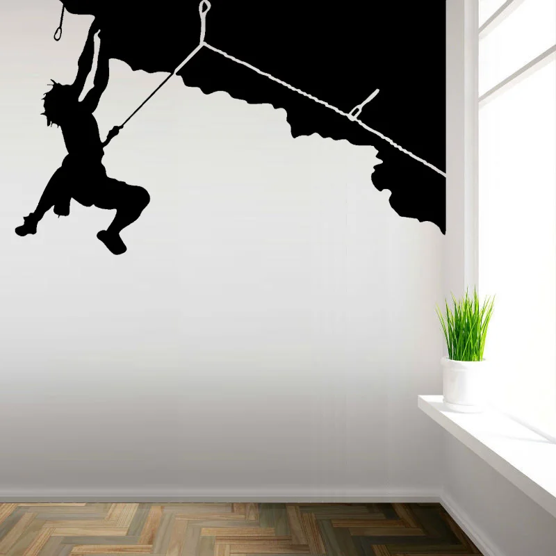Rock Climbing Design Sports Series Vinyl Removable Wall Sticker Home Shop Decoration Wall Stickers Wall Decals 5 Sizes