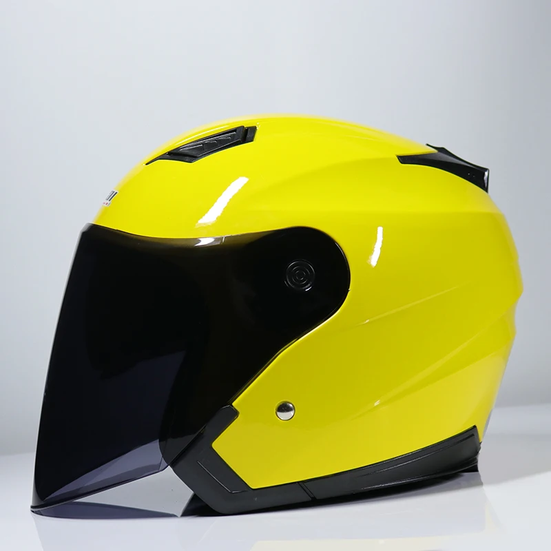 Brand Jiekai motorcycle helmet Four season unisex electric Scooter motos half helmets double visor