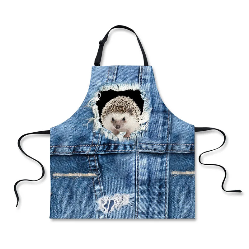 High quality 3D printing cowbody Zoo cute animal pattern home leisure fashion kitchen supplies aprons