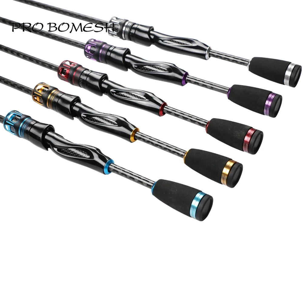 Pro Bomesh 1Set 52.8g Aluminum Locking Nut + 3K Carbon Tube Spinning EVA Handle Kit DIY Fishing Rod Pole Accessory