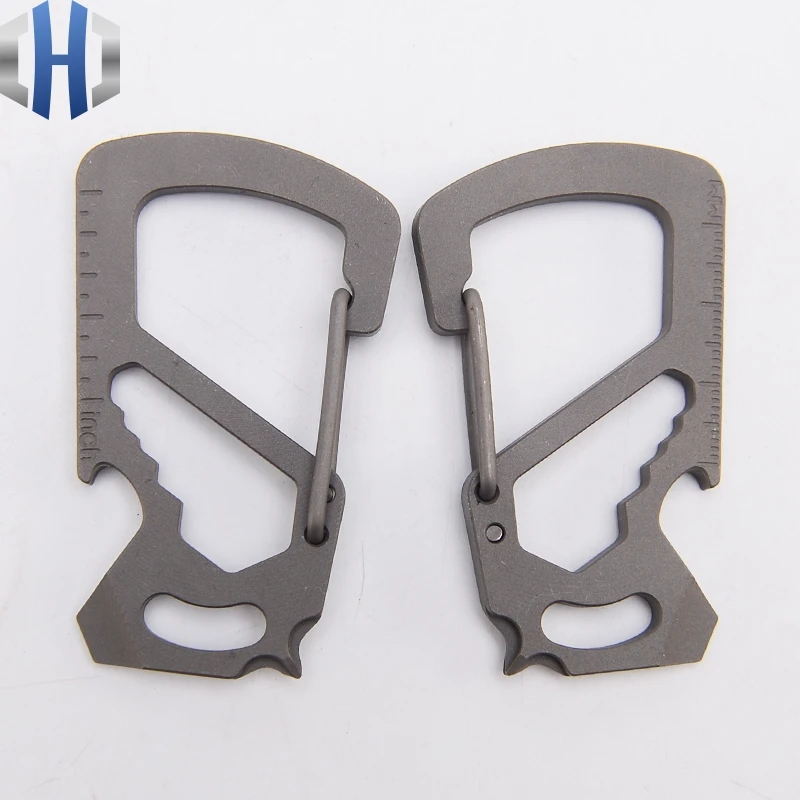 Multifunctional Quick-hanging Titanium Alloy Hanging Keychain Carabiner Outdoor Supplies Hanging Buckle Safety Buckle Multi-tool