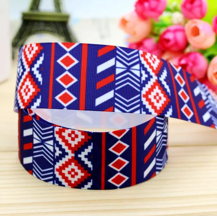 DUWES DHK 1.5''  aztec printed grosgrain ribbon hair bow headwear party decoration wholesale OEM 38mm H5056