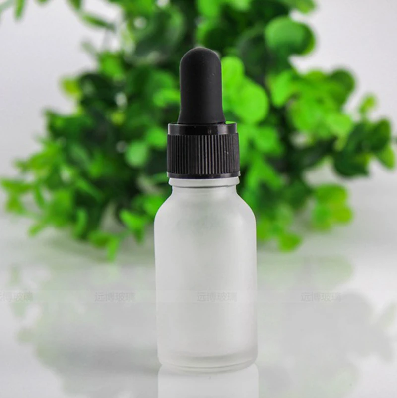 624pcs/lot Frosted Dropper Clear Glass Aromatherapy Liquid for essential oil Pipette Bottle Refillable Bottles 15ml