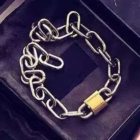 Cool Punk Gothic Men Women Unisex Chain Padlock Lock Choker Metal Link Chains Collar Necklace