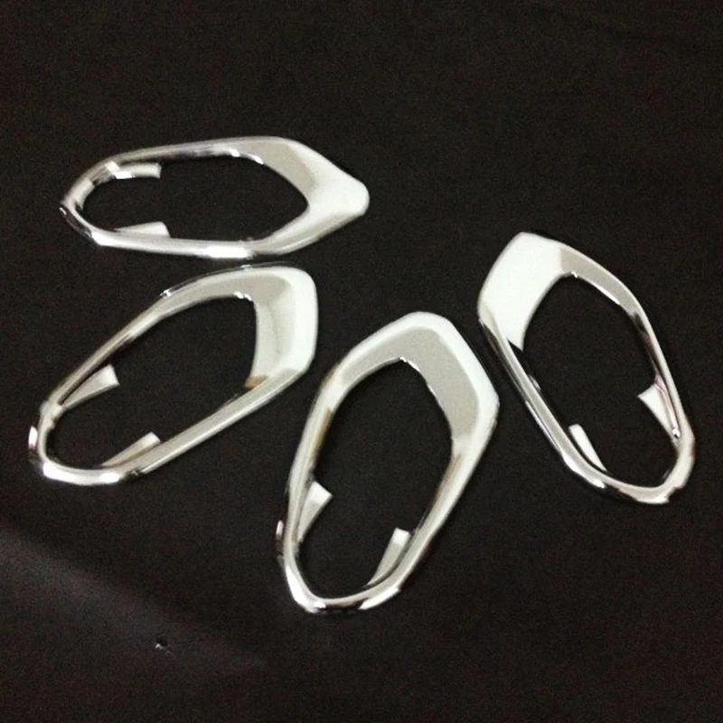 For Jeep Cherokee KL 2014/15/16/17/18 ABC Chrome Car inner door Bowl protector frame panel Cover trim Accessories 4pcs