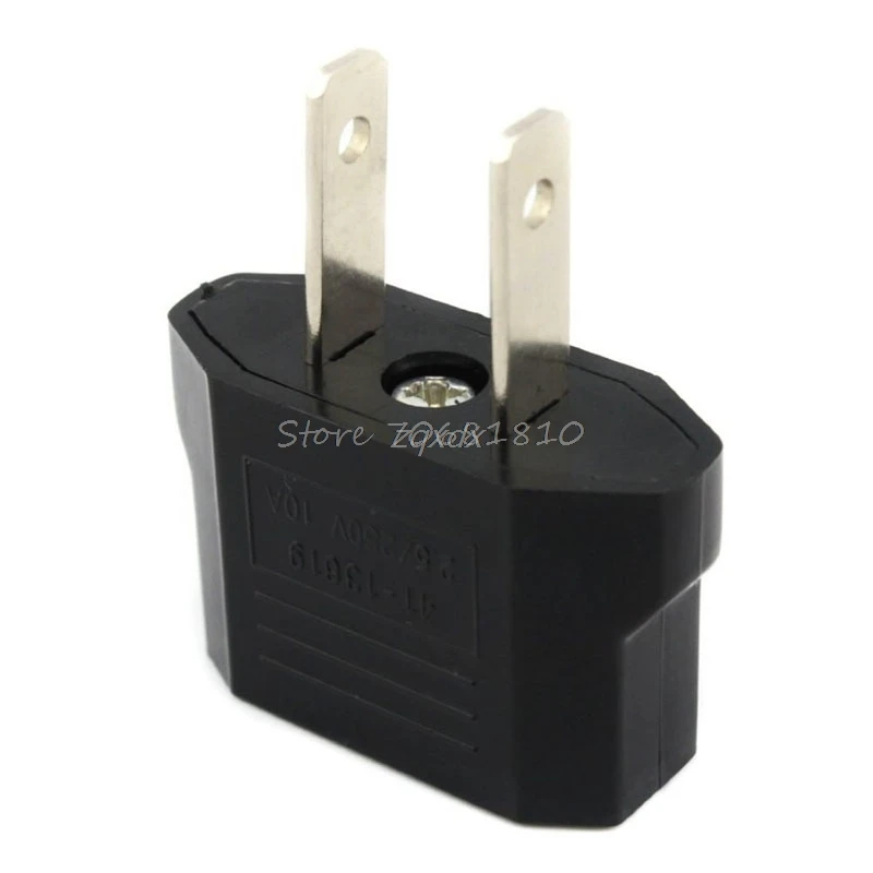 10Pcs European Euro EU to US USA Plug Travel Charger Adapter Outlet Converter Whosale&Dropship