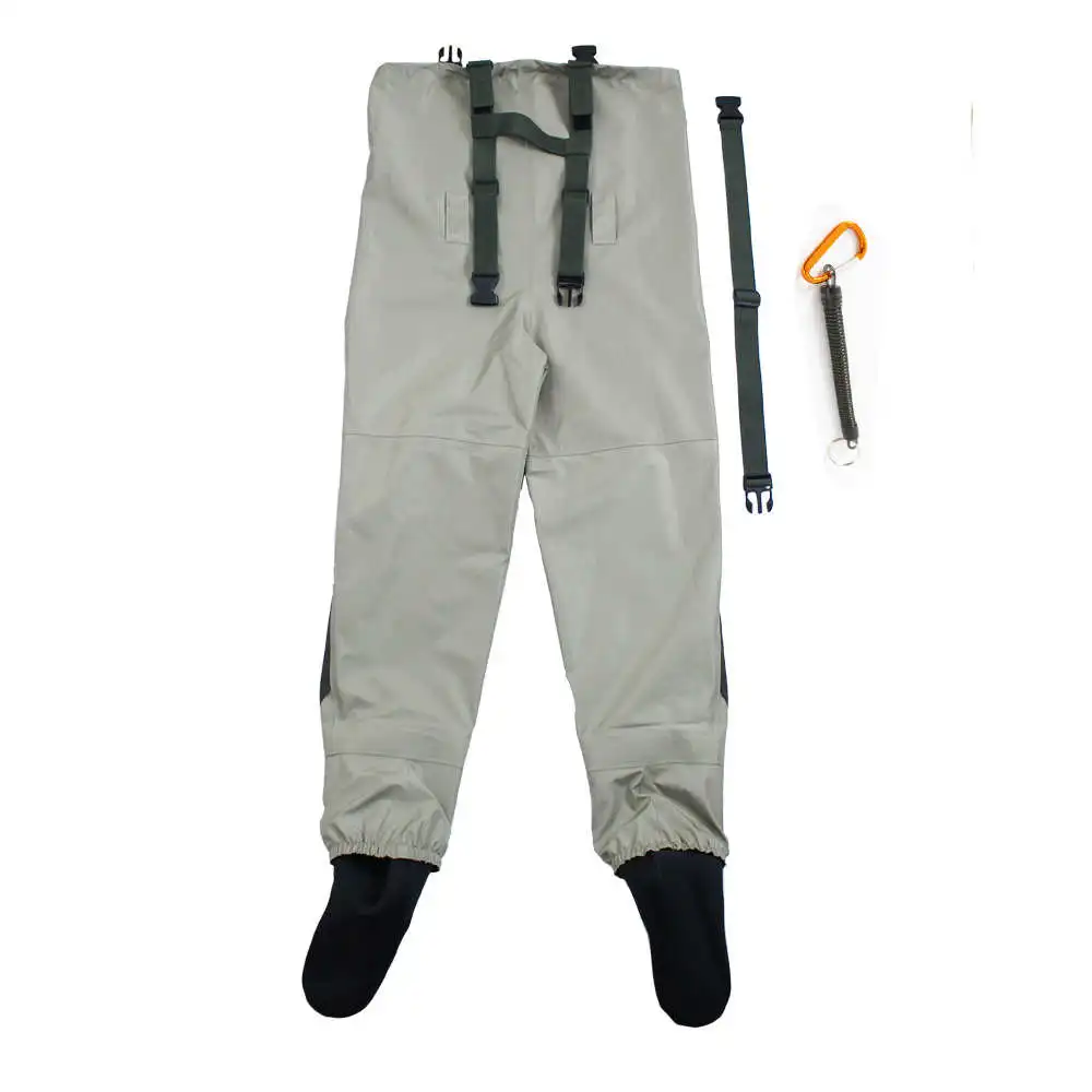 Pesca con mosca Cofres Waders Transpirable Impermeable Medias para pies River Waders Pantalones para hombres y mujeres