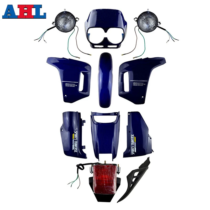 Sports Traverse Blue New ABS Plastic Fairing Cowl Bodywork With Head Light Taillight Lamps Kit Set For Honda NX250 AX-1 AX1 AX 1