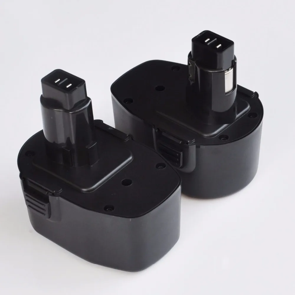 2 pces 2000mah 14.4v ni-cd bateria recarregável bloco para black decker sem fio chave de fenda elétrica broca a9262 a9267 a927