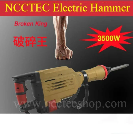 

Electric destructor pick breaker hammer | Demolition hammer for breaking and Dismantle CONCRETE floor road wall | 3500w 62J