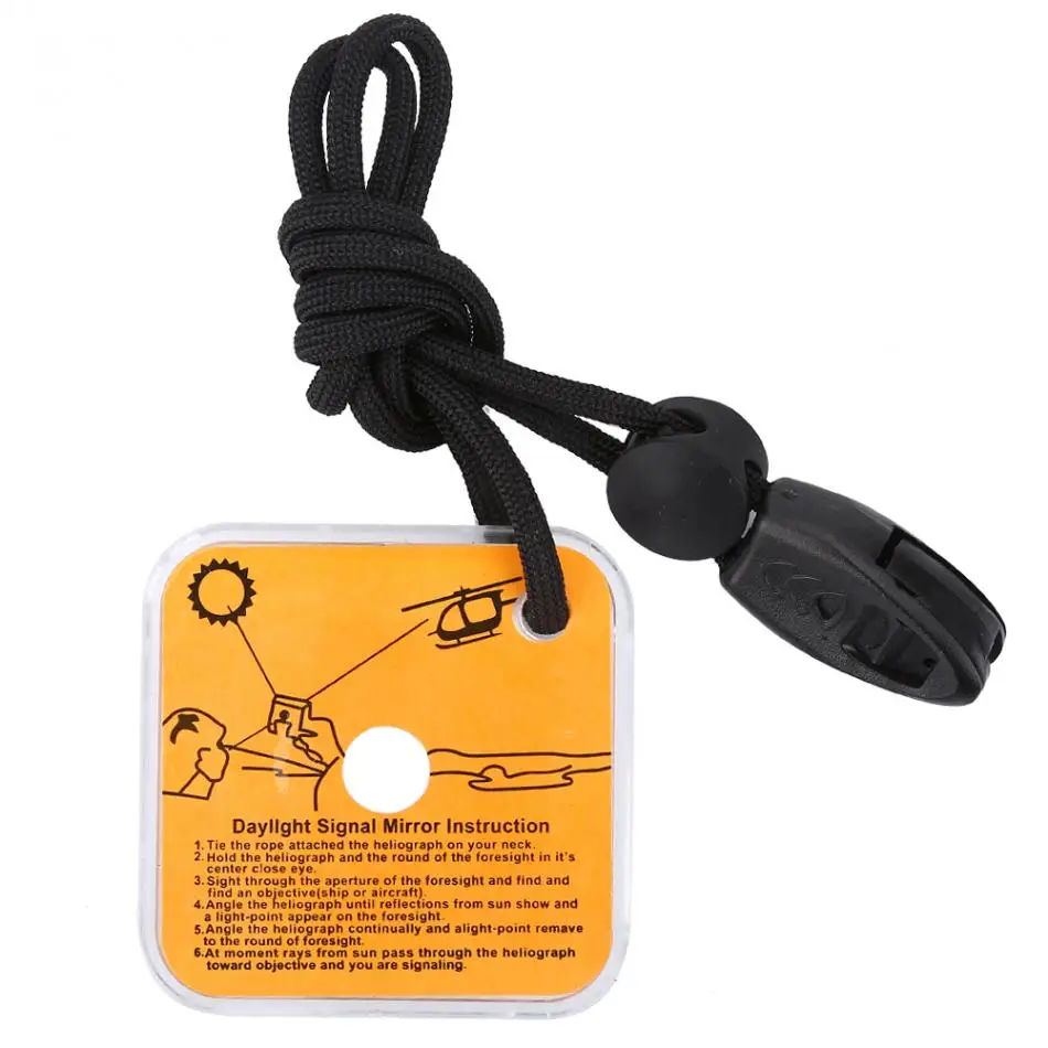 طقم نجاة طوارئ متعدد الوظائف ، مرآة إشارة عاكسة ، قارب كاياك خارجي #4