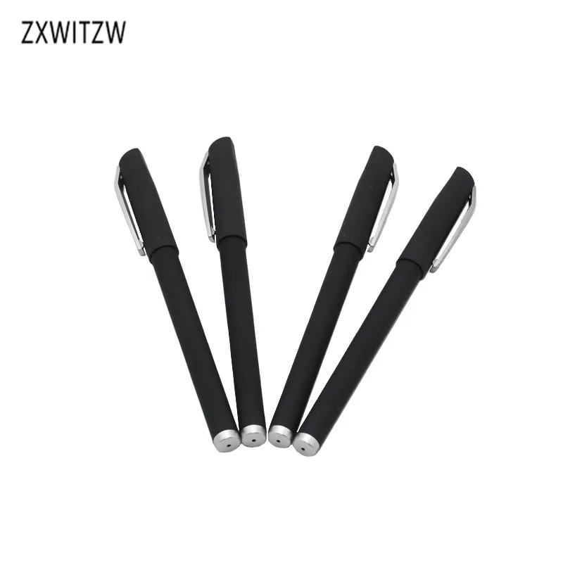 Classic Scrub Gel Pen 0.5mm Bullet Carbon Black Pen Suitable for Teaching Office Learning 6pcs