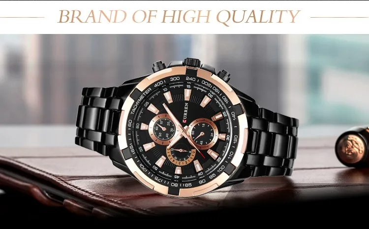 2022CURREN Top Marke Quarzuhr Männer Wasserdichte Sport Military Armbanduhr Männer Business Edelstahl Männliche Uhr Reloj Hombre – Detail 5