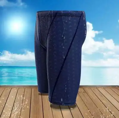 Bañador de piel de tiburón repelente al agua para hombre, traje de baño de competición profesional, pantalones de carreras, L-5XL