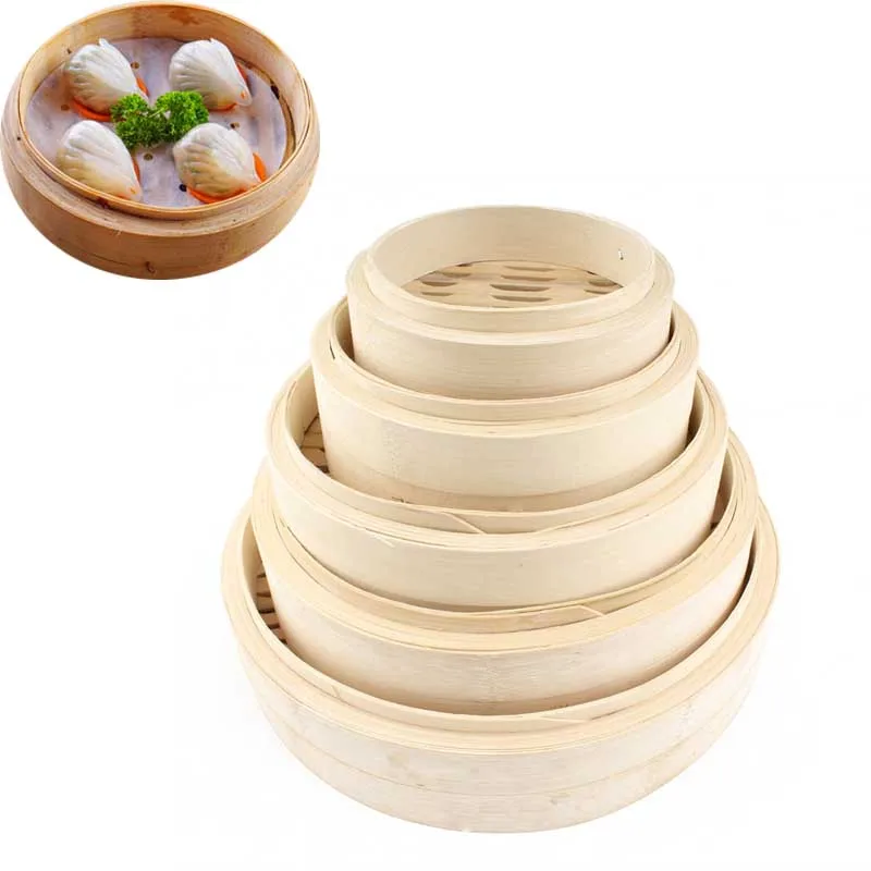 Bamboo Steamer Basket, Steaming Rack, Dumpling Bread Steamer, One Layer, Chinese Food Cookware, Kithi Tools, 1Pc