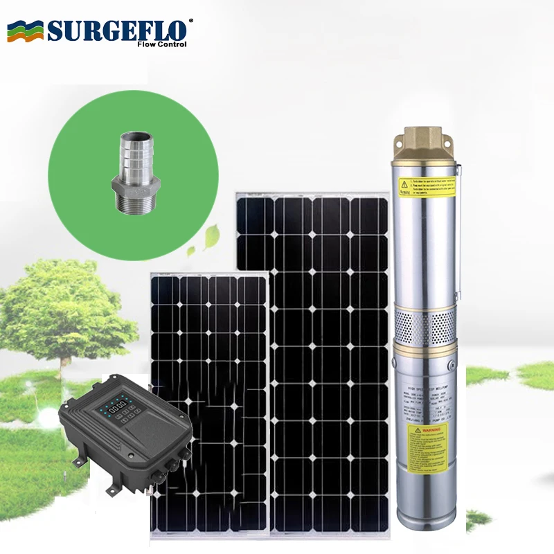 

solar submersible pump with MPPT solar pump controller high speed solar pump set with permanent magnet synchronous motor