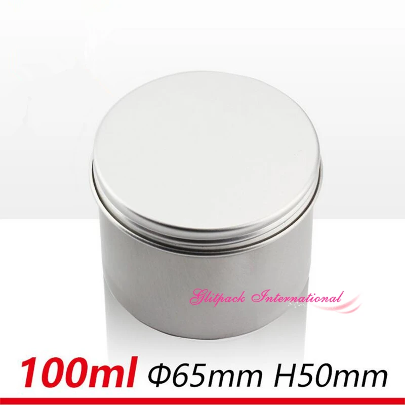 100ml Alumium Canning Jars 100g 3.5oz Tea Tin with Airtight Lids Small Candle Tin Seamless Deep Body Tin with Screw on Lids