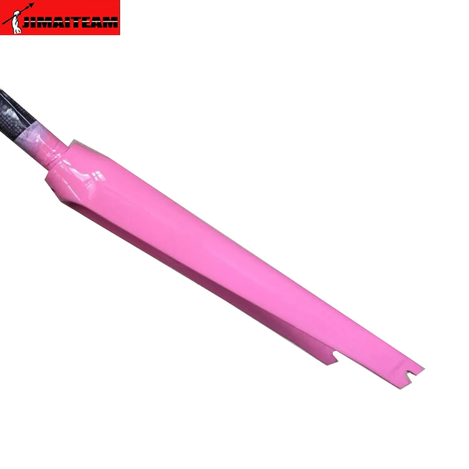 Pink all carbon fiber road bike front fork dead fly all carbon front fork hard fork 700 * 23/25C