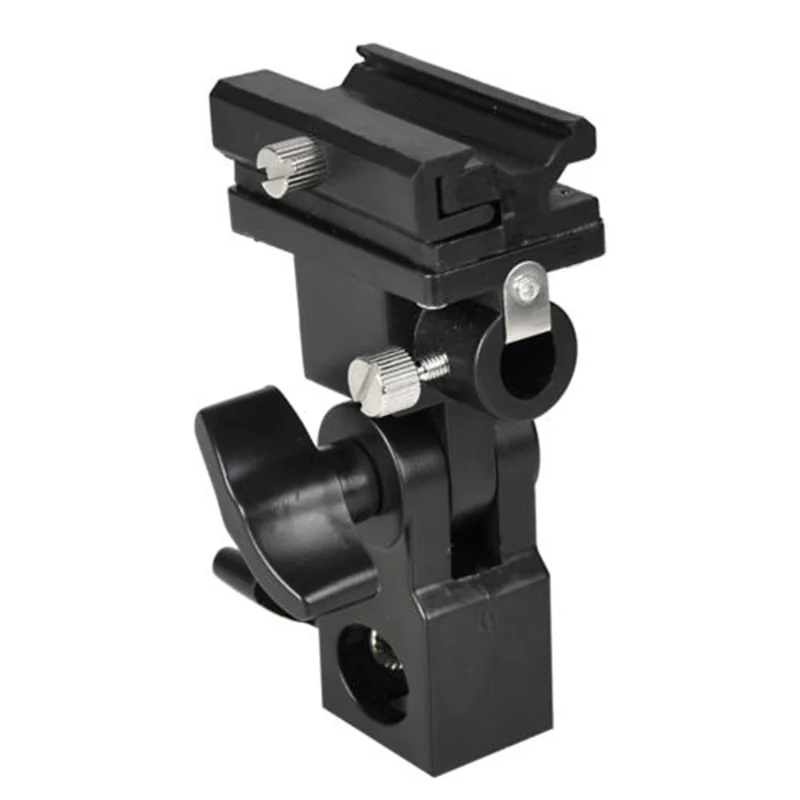 B型フラッシュホットシューマウントアダプタトリガー傘ホルダースイベルライトがブラケットスタンド標準靴マウントライト