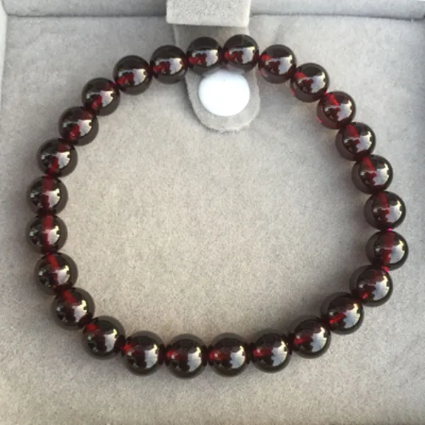 Natural garnet bracelet 7a wine red woman crystal birthday jewelry