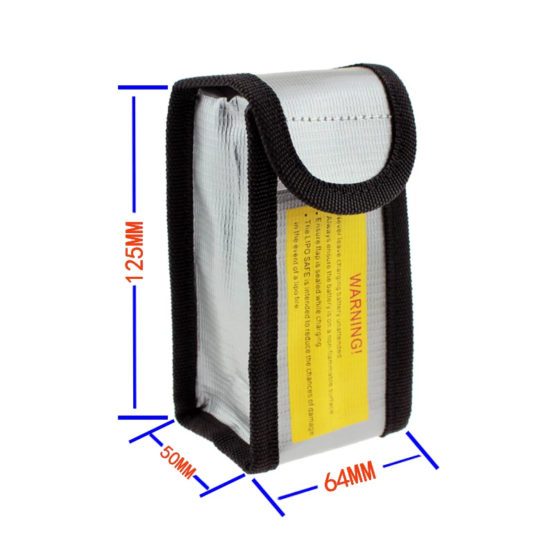 RC LiPo Battery Safety Large Bag Safe Guard Charge Sack Explosion-proof 12.5 * 6.4 * 5 cm Silver