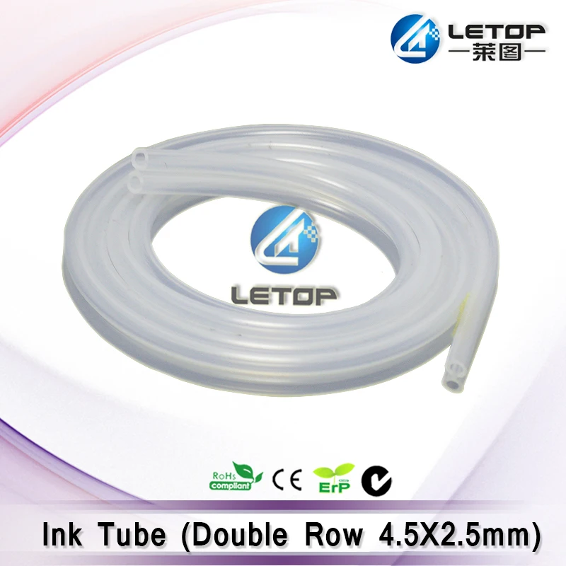 LETOP 1M Ink Tube 2 lines 4.5x2.5mm for Peristaltic Pump Silicone Tube Pipe Hose