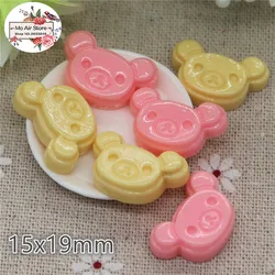 Chocolate bear candy 10PCS Resin Flatback Cabochon Miniature food Art Supply Decoration Charm Craft 15x19mm