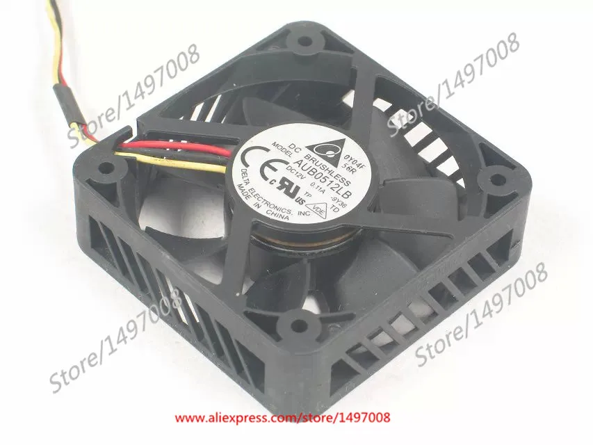 

Delta Electronics AUB0512LB 9Y36 DC 12V 0.11A 3-Wire Server Cooling Fan