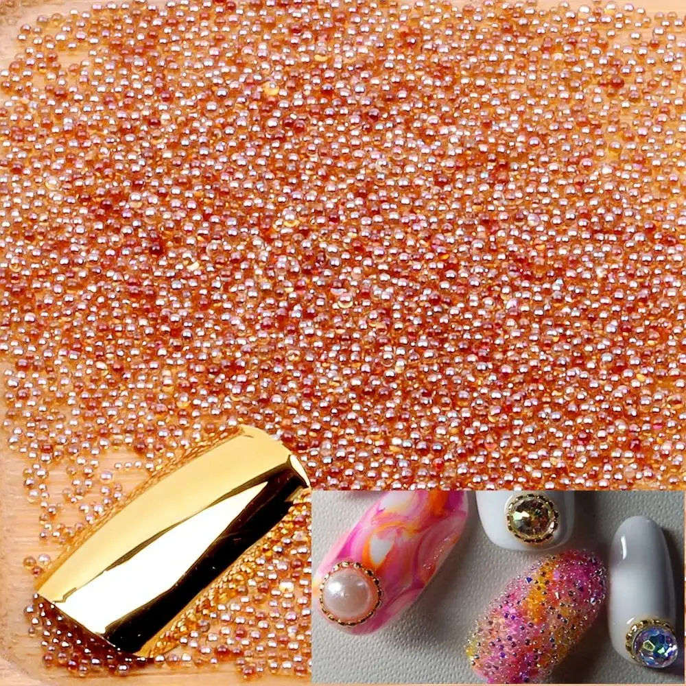 

50g Elf Beads Gem Circle Rhinestone Crystal 3D Nail Art Charm Glass Caviar Tiny Beads DIY Sparkly Decoration Mini Elves Crystal